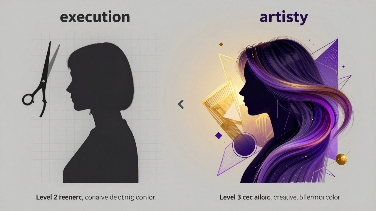 Illustration contrasting Level 2 execution with Level 3 artistry