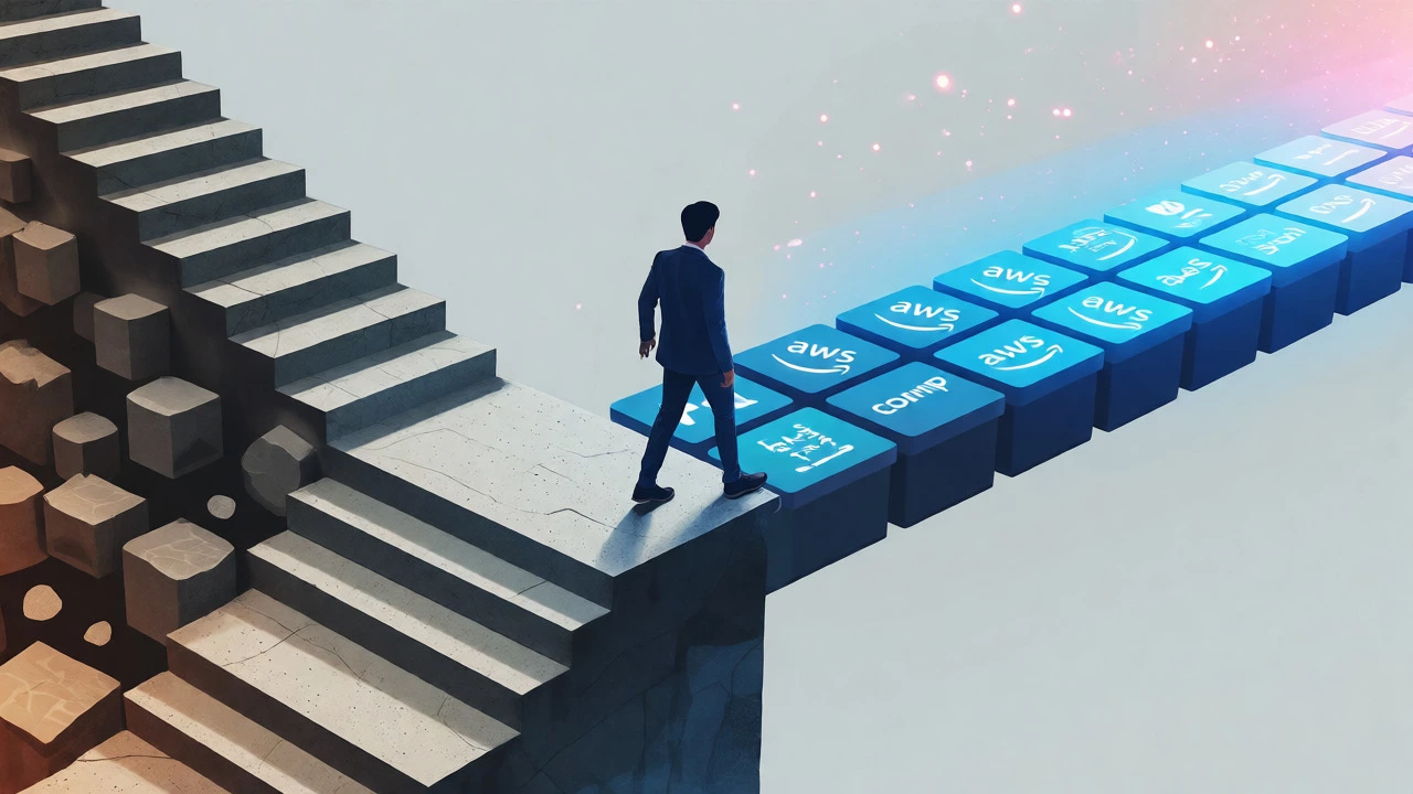 Conceptual image showing a career path choosing certification over degree