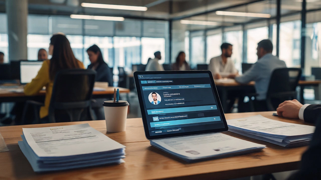 Hiring manager reviewing a candidate profile focused on specific technical skills.
